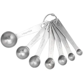 7-teiliges Messlöffelset Aus Edelstahl, Kleine Messlöffel Für Pulver Oder Flüssigkeiten, Backutensil