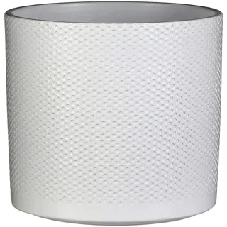 MICA Decorations Era Blumentopf, Keramik, rund, Weiß, 21 x Ø 23 cm – Pflanztopf