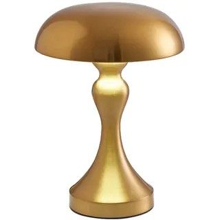 ACMHNC Aufladbare Akku Tischlampe Kabellos Pilzlampe, Touch Dimmbare LED Nachttischlampe Batteriebetriebene Nordic Tischleuchten Design Für Kinderzimmer Schlafzimmer Lesen Wohnkultur,Gold