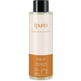 ipuro Classic Refill VITALITE Raumduft 240ml - Nachfüller mit Rosmarin & Ingwer Duft - Aroma Diffuser Nachfüllung - Nachfüllflasche für Diffuser mit Stäbchen, Raumerfrischer, Lufterfrischer