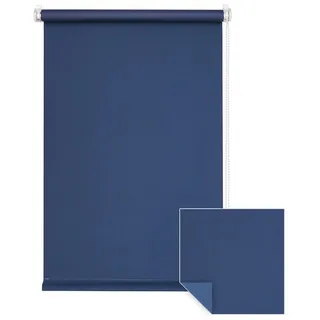 Verdunklungsrollo Klemmfix Verdunkelungsrollo 50x150 cm dunkelblau [Stoffbreite: 47cm], Victoria M., blickdicht, ohne Bohren, freihängend, Klemmfix, mit Kindersicherung, für Fenster und Türen, Sonnenschutz Sichtschutz blau 50 cm x 150 cm