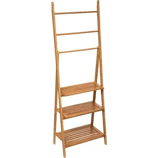 5five simply smart Badregal Braun, Naturmaterialien, 30x153x53 cm, Bambus