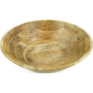NOOR LIVING Obstschale, Holz, (1-tlg), aus Mangoholz braun Ø 40 cm x 10 cm