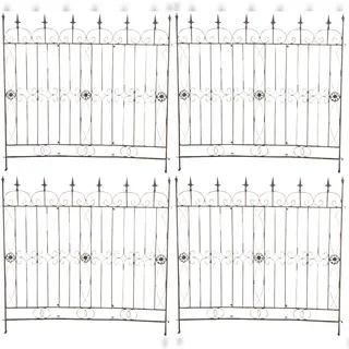 CLP Gartenzäune Mangold 4er Set 60 x 30 cm Bronze