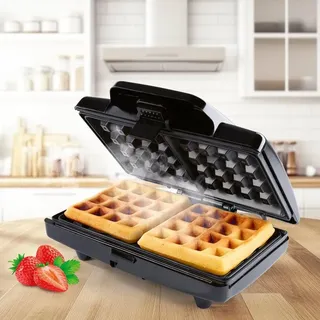 GOURMETmaxx Waffeleisen Belgische Waffeln schwarz