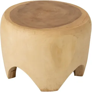 Beistelltisch Puro aus Suarholz, rundes Design, skandinavisch, natur, handgefertigt, Ø 49 cm