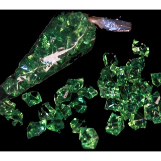 Dekosteine-Acrylsteine grün glänzend ca. 25mm x 20mm pro Stein 32 Steine pro Beutel. 3 Beutel als Streudeko oder Bastelgranulat, die farbigen Kunststoffsteine sind vielseitig verwendbar
