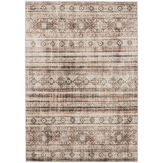 benuta Vintage-Teppich, Braun, Kunststoff, Vintage, Rechteckig, 200x300 cm Oeko-Tex® Standard 100, in verschiedenen Größen erhältlich, rutschfeste Unterfläche, waschbar, Teppiche - Böden, Teppiche, Vintage-Teppiche