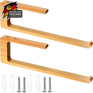 Küchenrollenhalter Holz Wand - Stabil & langlebig für Küche Bad