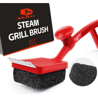 Grillbürste Ohne Metallborsten,  4-In-1 Sichere Dampf-Grillbürste Für Gussrost M