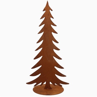 Rostikal Weihnachtsfigur Weihnachten Deko Metall Weihnachtsdeko Tannenbaum (1 St), echter Rost braun 100 cm