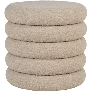 House Nordic Hocker Brooklyn Boucléstoff 40 x 40 x 40 cm Beige