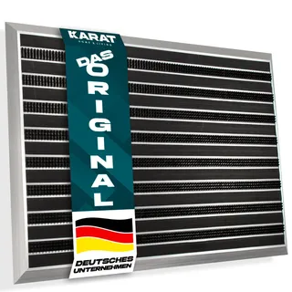 KARAT Fußmatte „Spectral“ mit Aluminiumrahmen für innen & außen - rostfrei & wetterfest - Haustür Fußabtreter - Türmatte Eingangsmatte (PVC/Bürste.68 x 98 cm)