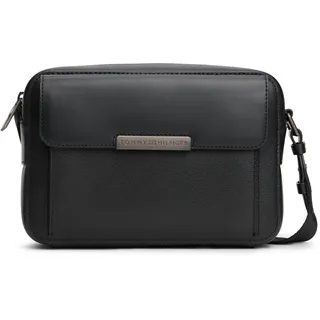 Tommy Hilfiger TH BUSINESS LEATHER CAMERA BAG Umhängetasche Leder Black