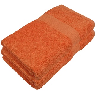 Miamar® Handtuch Handtücher Saunatuch Saunatücher VE 12 Stk. 80 x 200 Orange