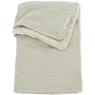 Meyco, Babydecke, Babydecke gross Knit Basic teddy - sand melange - 100x150cm (150 x 100 cm)
