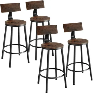 Tectake Barhocker Poole 54 x 101,5 x 54 cm Braun