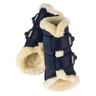 Eskadron Gamaschen Fauxfur Beinschutz Blau S