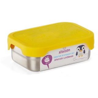 Affenzahn Lunchbox, mit Snackbox, aus Edelstahl, für Kinder gelb