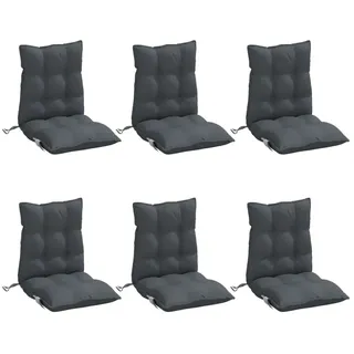 vidaXL Niedriglehner Auflage 6 St. 40 x 40 x 5 cm grau