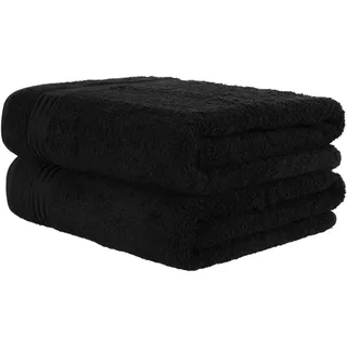 hammetex Saunatuch 80 x 200 cm schwarz 2 St.
