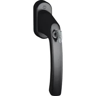 HOPPE Fenstergriff LIÈGE abschließbar, Vierkant 7x40, Nm 35 schwarz matt