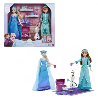 Mattel Disney Die Eiskönigin Schwestern-Pyjamaparty Set mit Anna- und Elsa (JML08)