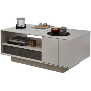 Novel Couchtisch, Anthrazit, Hellgrau, Sahara, Stein, Holzwerkstoff, 1 Schublade(n) Schubladen, rechteckig, Sockel, 60x45x110 cm, Stauraum, Wohnzimmer, Wohnzimmertische, Couchtische, Couchtische mit Stauraum