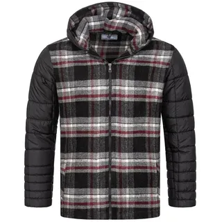 Rock Creek Steppjacke Herren Flanelljacke mit Kapuze H-265 grau S