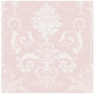 LAURA ASHLEY Vliestapete Josette, gemustert, FSC® zertifiziert, mit lebhaftem Druck, 10 Meter Länge lila
