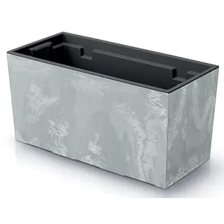 R.G. Blumenkasten Blumentopf Balkonkasten Pflanzkasten Beton Optik Blumenkübel Urbi Effect mit Pflanzeinsatz (400 Beton)