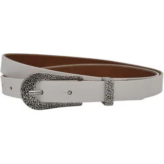 Ledergürtel ANNAMATONI "AnnaMatoni Damen Ledergürtel in hochwertigem Kunstfell in Leo", Damen, Gr. TW110 - 125cm Gesamtlänge, weiß 100, 100% Leder, Gürtel Ledergürtel