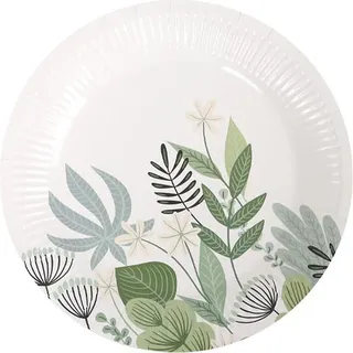 Algon Einwegteller, Größe 20 cm, robust und umweltfreundlich, ideal für Partys, Veranstaltungen und Versammlungen, 60 Stück, Blume