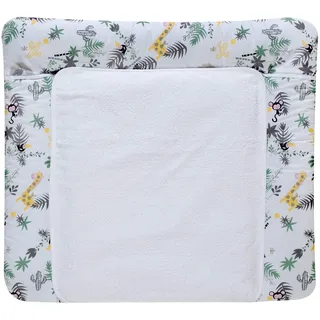 Schardt 13 609 1/785 Wickelauflage Jungle 80x75 cm mit abnehmbarer Frotteeauflage, beige, 1 kg