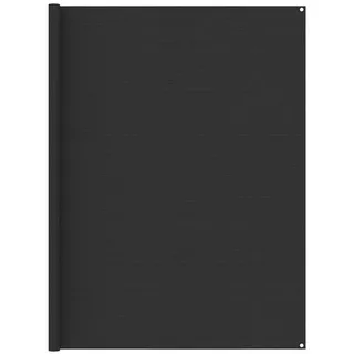 vidaXL Outdoorteppich 250 x 250 cm Schwarz