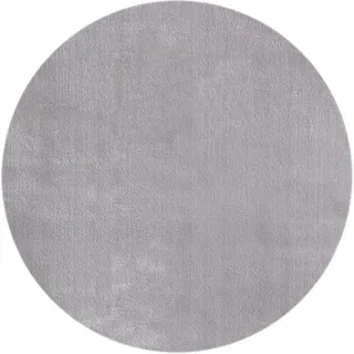 Teppich MERINOS "Loft 37", grau, H:16mm Ø:160cm, Polyester, Teppiche, Teppich, Kunstfellteppich besonders weich und kuschelig, Fell Haptik