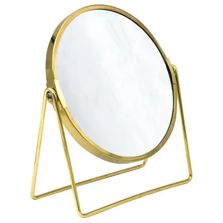 Ridder Kosmetikspiegel SUMMER Stand-Kosmetikspiegel, Durch. 160mm, Doppelseitig, Gold, Ridder-03009024 goldfarben