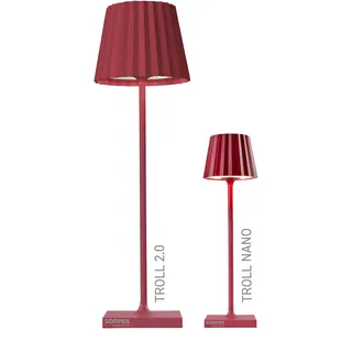 SOMPEX Dekoleuchte Aluminium, Metall, Stahl 38,0 cm Akku-Tischleuchte rot