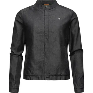 Ragwear Damen, Leichte Sommerjacke in Denim-Optik Blousonjacke kurz Jeansjacke Malawi Denim YOUMODO Black Gr. XL - XL