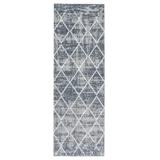 Esposa Küchenläufer, Weiß, Hellgrau, Textil, rechteckig, 50x150 cm, für Fußbodenheizung geeignet, rutschfest, schmutzabweisend, Teppiche & Böden, Teppiche, Teppichläufer
