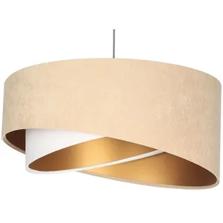 Licht-Erlebnisse Marlon 1-flg. D: 50 cm rund beige gold weiß