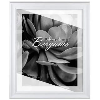 Einzelrahmen Bilderrahmen Bergamo, (1 Stück), 60x85 cm, Weiß Gemasert, MDF weiß 60 cm x 85 cm