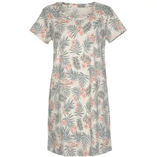 LASCANA Sleepshirt mit Palmen-Print Beige 40/42