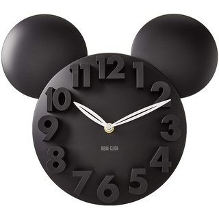 Meidi-Uhr, modernes Design, Mickey Mouse, große Ziffern, 3D-Wanduhr, Heimdekoration, Schwarz