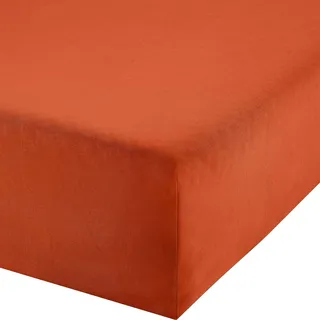 Erwin Müller Spannbettlaken Baumwolle-Jersey-Elasthan 180 x 200 - 200 x 220 cm orange