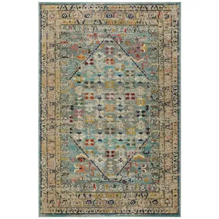 benuta Nest Teppich Blau, Textil, Patchwork, Rechteckig, 120x170 cm Oeko-Tex® Standard 100, wasserabweisend, Teppiche - Böden, Teppiche