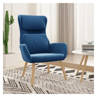 vidaXL Relaxsessel Cooper Samt 50 x 98 x 77 cm Blau