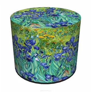 Bertoni Hocker Sitzhocker Pouf für Balkon & Garten Puff Codura Wetterfest 40 x 40 cm Garten Sitzsack Outdoor & Indoor Runder Sitzpouf mit abnehmbarem Bezug Waschbar Iris