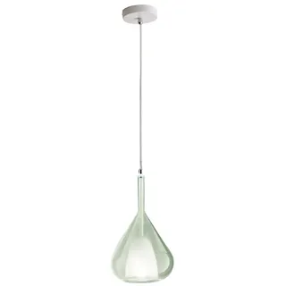 Fabas Luce -  Lila LED-Hängeleuchter aus Metall und transparentem grünem Borosilikatglas 3481-40-140 Fabas Luce