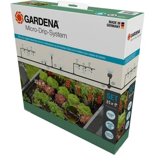 GARDENA Bewässerungssystem Micro-Drip-System Tropfbewässerung Set Hochbeet/Beet, 35 Pflanzen schwarz